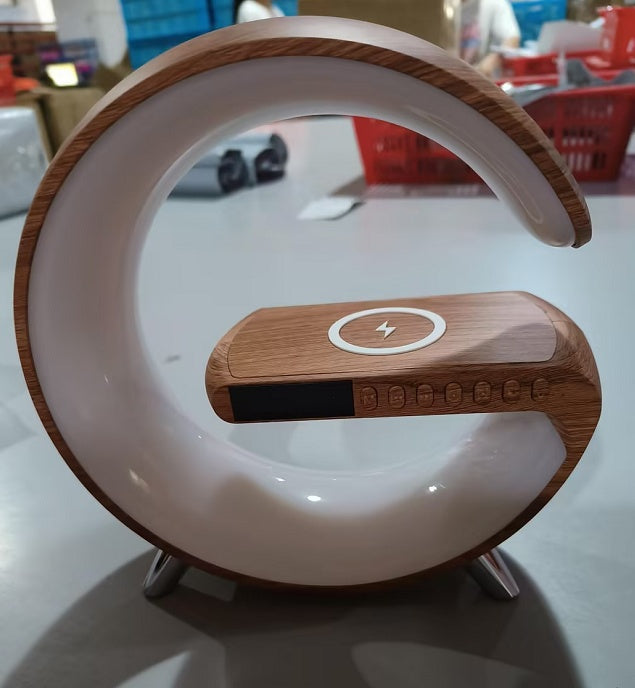 Intelligent LED Lamp Bluetooth Speake Wireless Charger Atmosphere Lamp App Control For Bedroom Home Decor