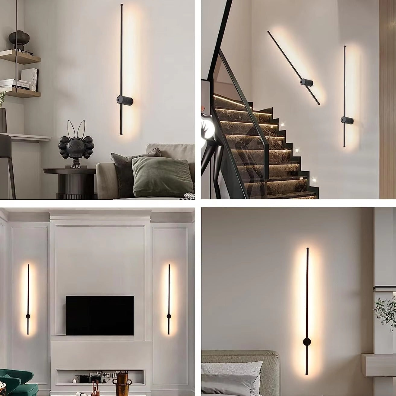 Wireless Remote-Controlled Strip Wall Light Background Wall Lamp