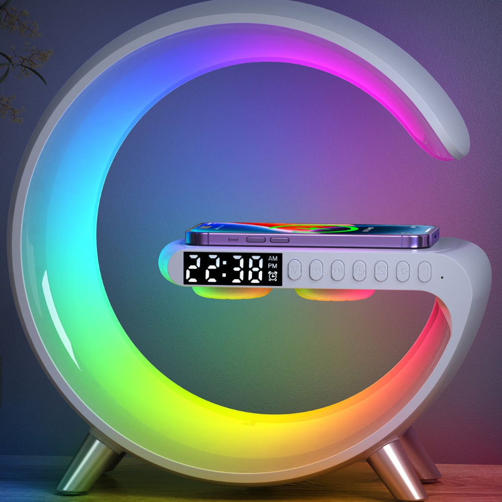 Intelligent LED Lamp Bluetooth Speake Wireless Charger Atmosphere Lamp App Control For Bedroom Home Decor