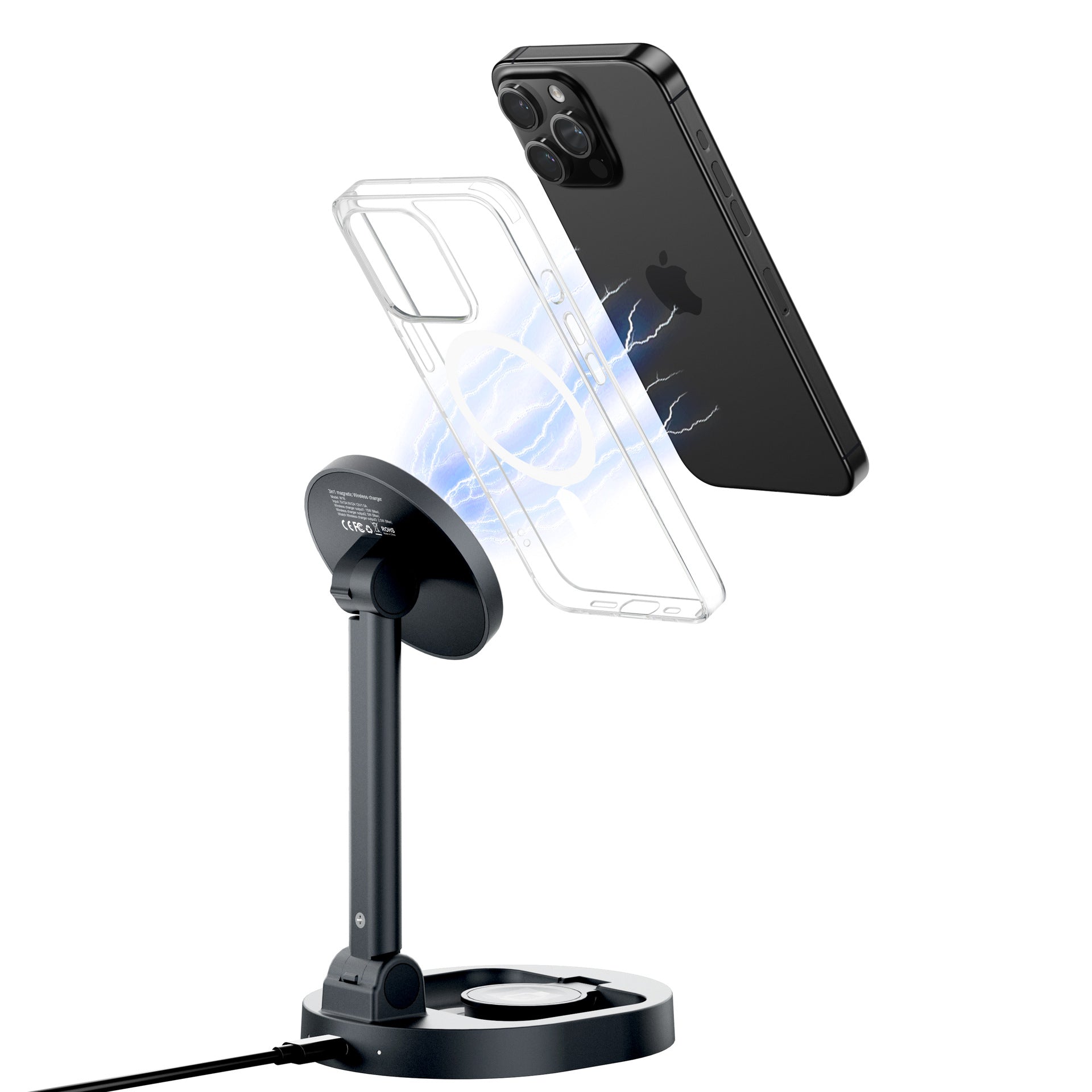 Magnetic 3-in-1 Wireless Charging Stand