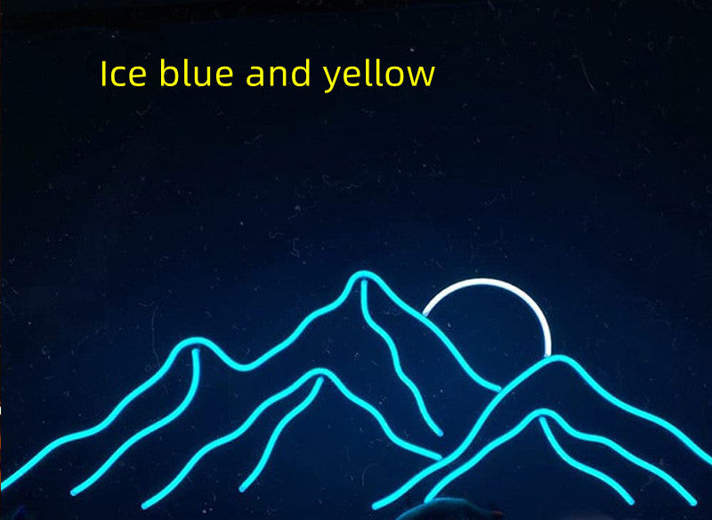 Neon Sunrise Sunset Led High Mountains