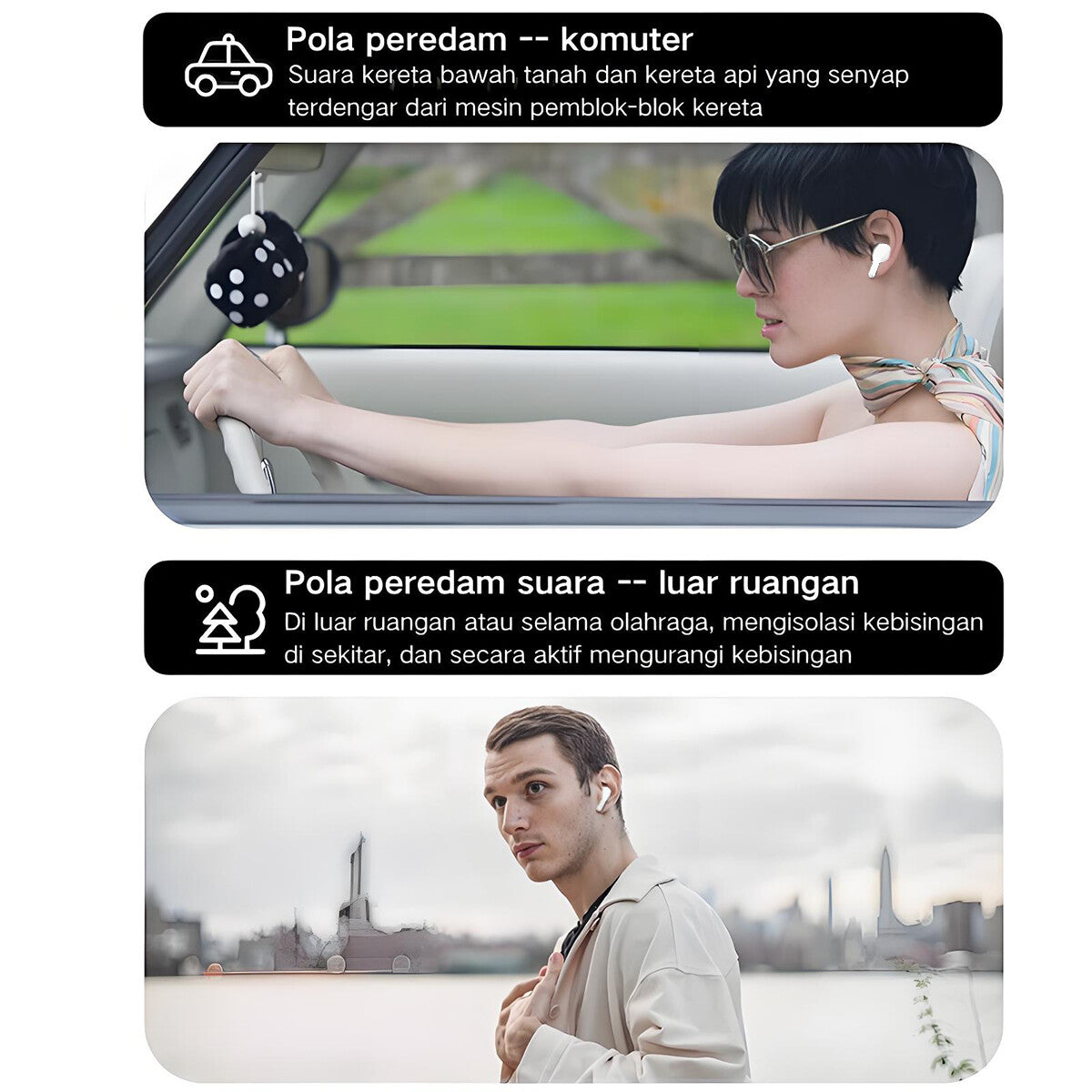 TWS Smart LCD Touch Screen Bluetooth 5.4 Headset Wireless Headphones Earbuds UK