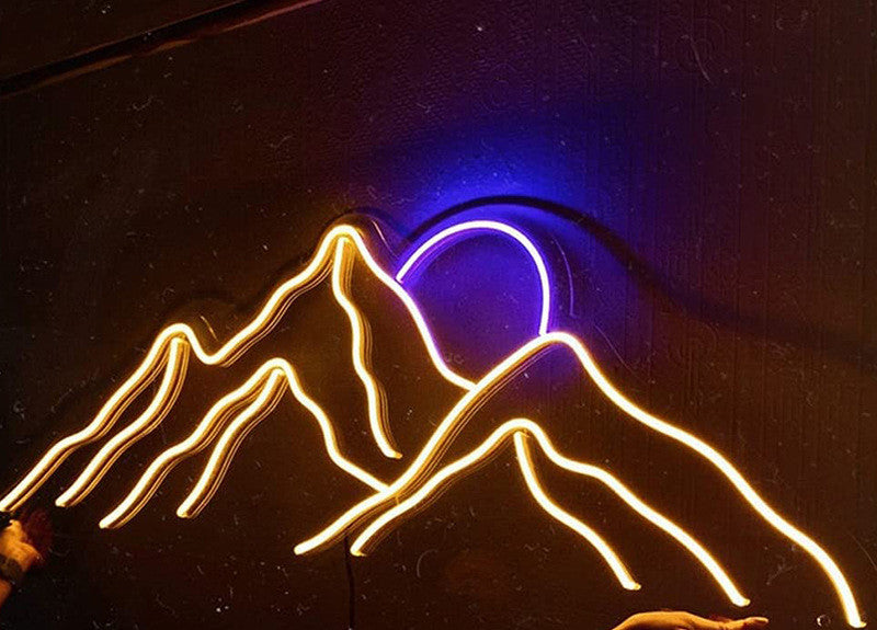 Neon Sunrise Sunset Led High Mountains
