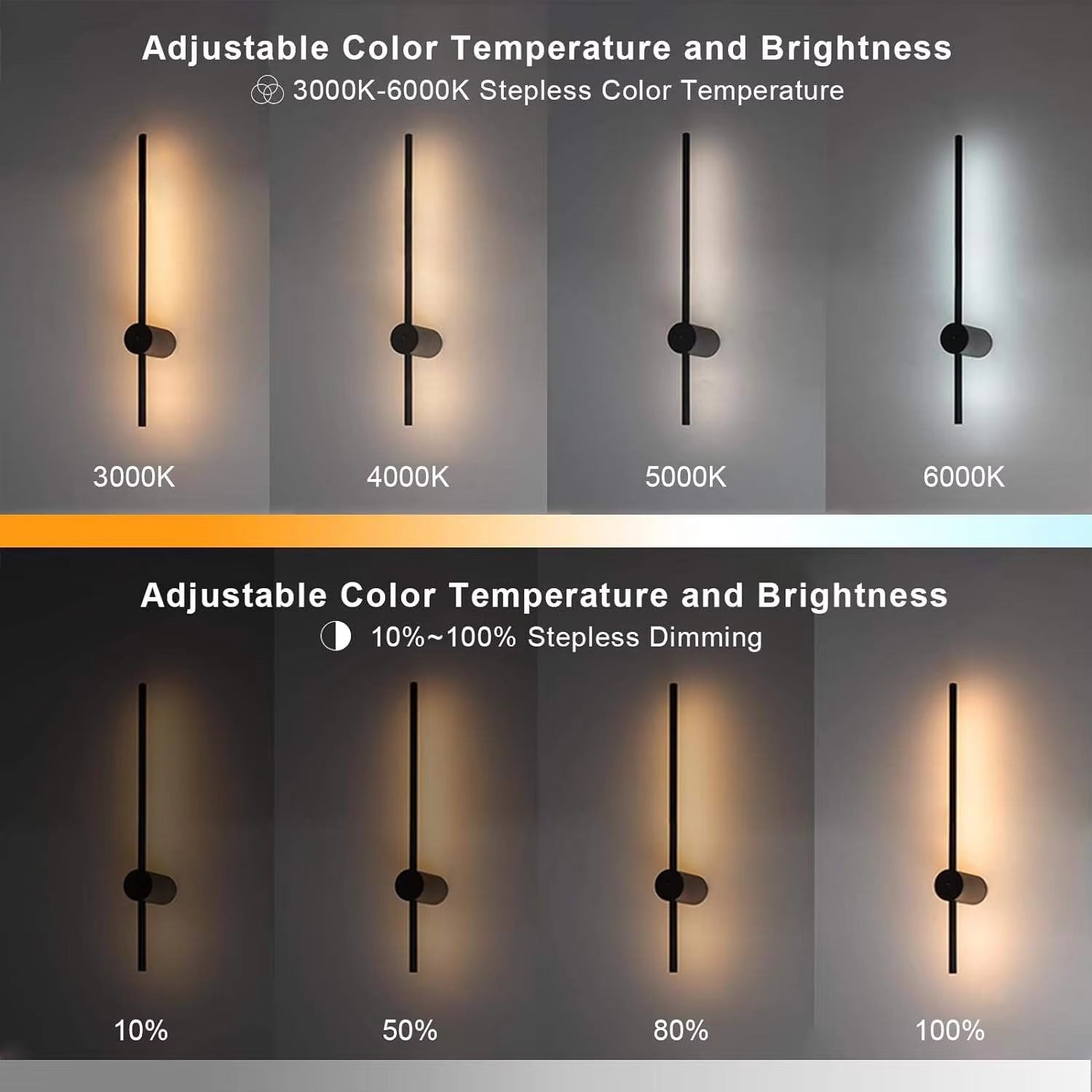 Wireless Remote-Controlled Strip Wall Light Background Wall Lamp