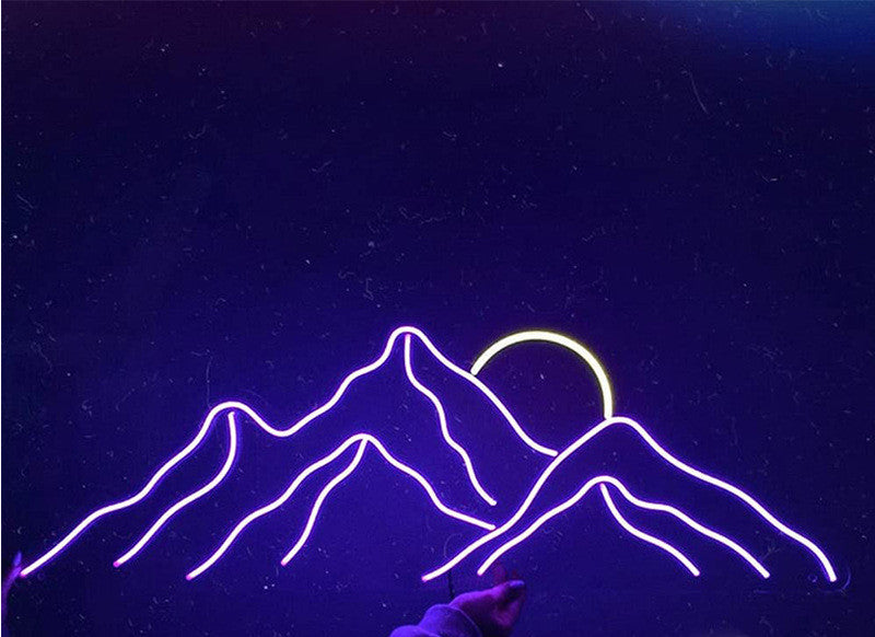 Neon Sunrise Sunset Led High Mountains